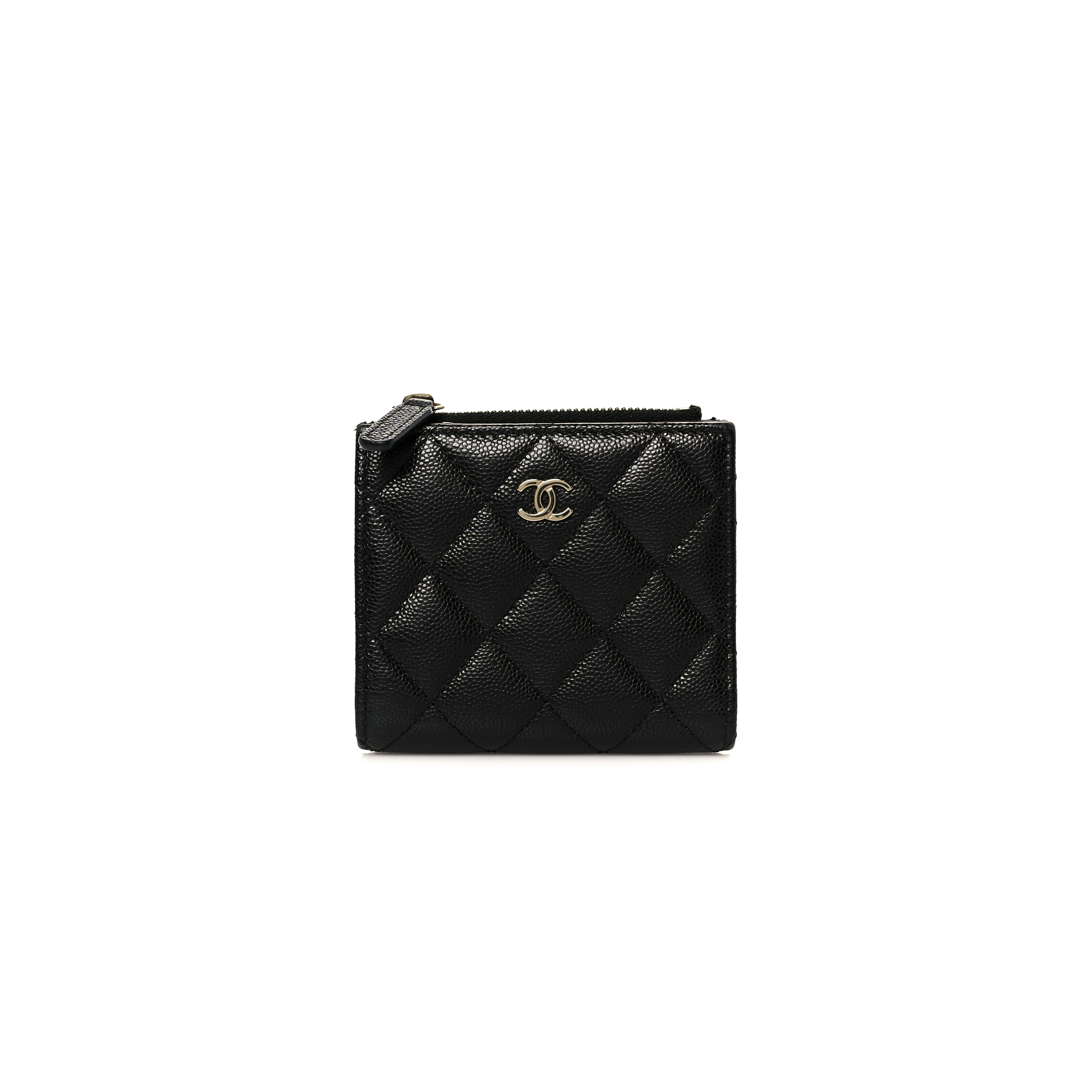 CHANEL CAVIAR QUILTED LEATHER ZIP-AROUND SHORT WALLET AP3388 (11*10*2cm)